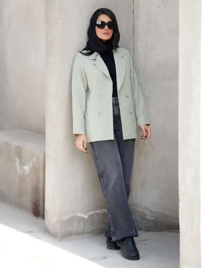 مانتو یقه انگلیسی M311048