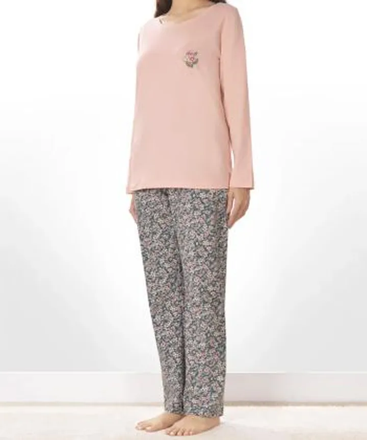 ست تيشرت آستين بلند و شلوار زنانه ناربن كد WS3946