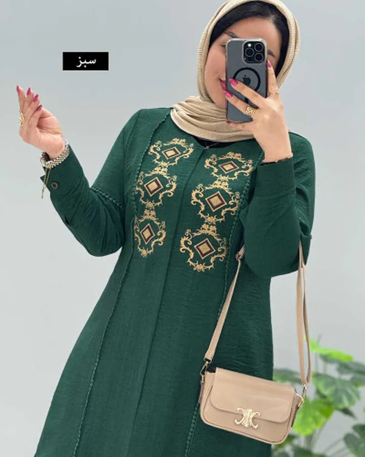 مانتو گلدوزی عدسی