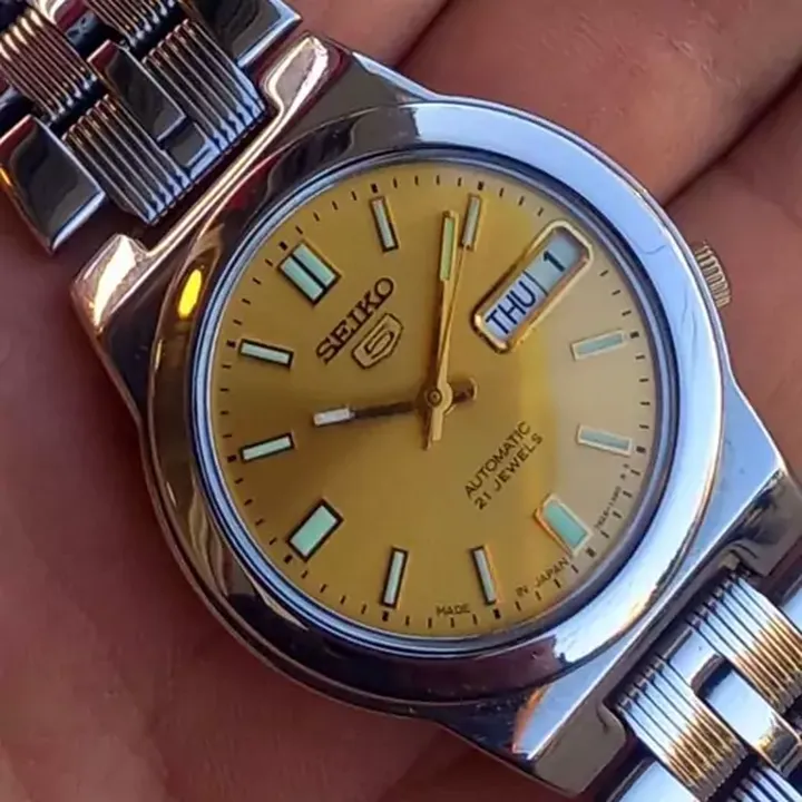 ساعت مچی مردانه اورجینال اتومات 21 جواهر دو تقویم سیکو5 Seiko 