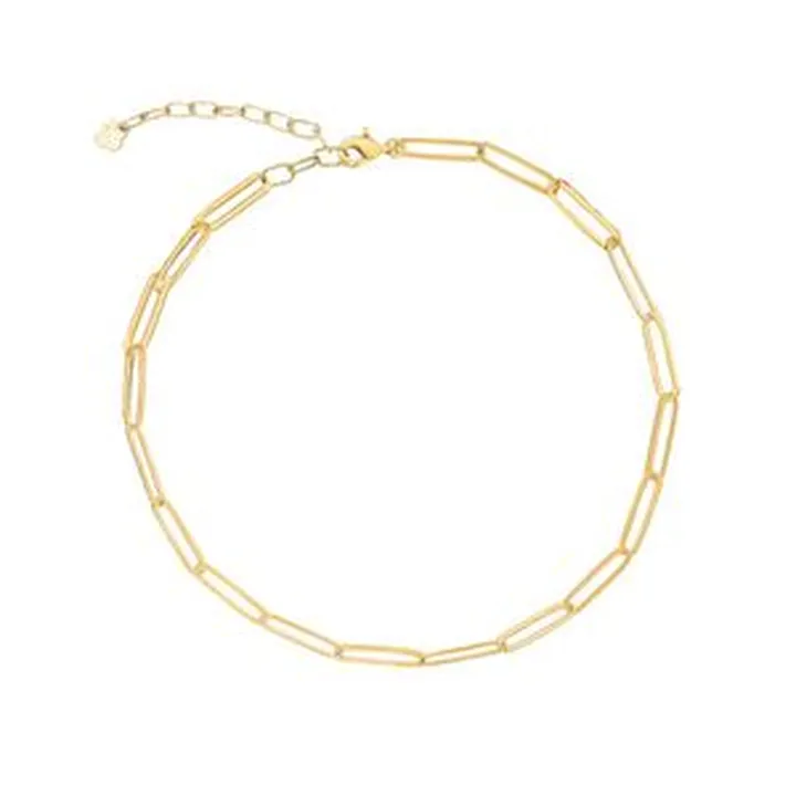 پابند طلا 18 عیار زنانه ماوی گالری مدل زنجیری مستطیل