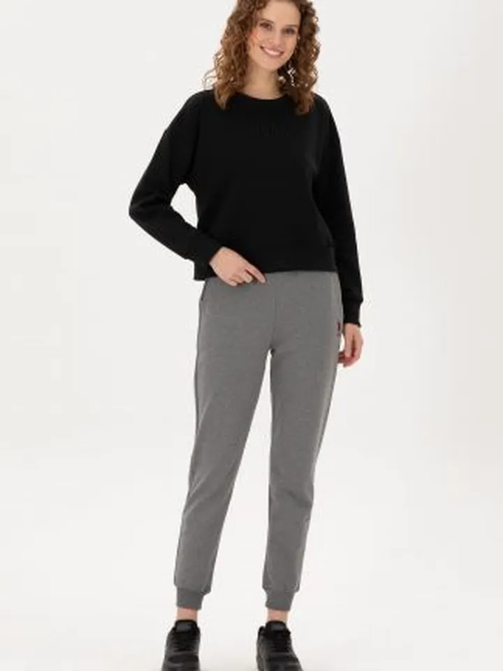 شلوار راحتی زنانه خاکستری تیره یو اس پولو