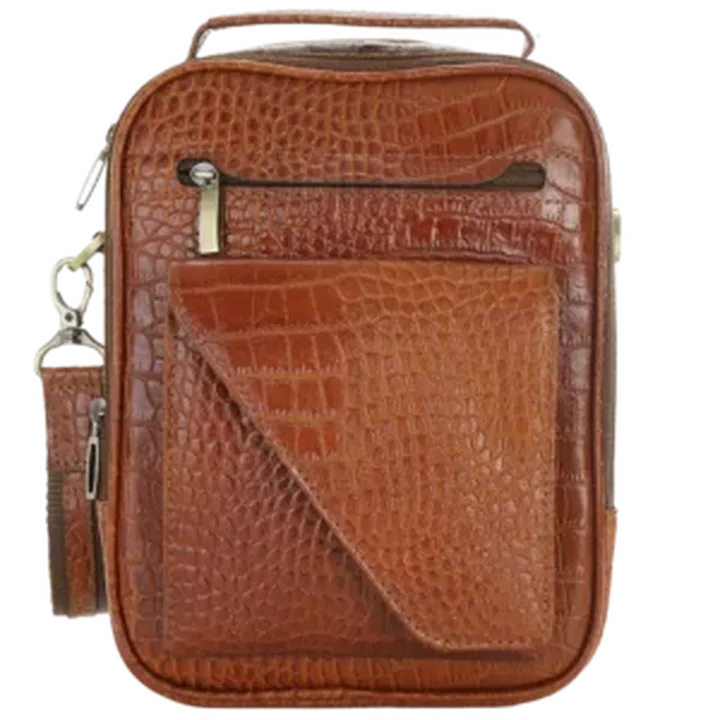 کیف دوشی مردانه چرم طبیعی مدل سورنا کد 2611