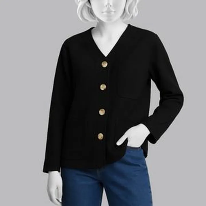 کت زنانه سرژه مدل 232158 رنگ مشکی