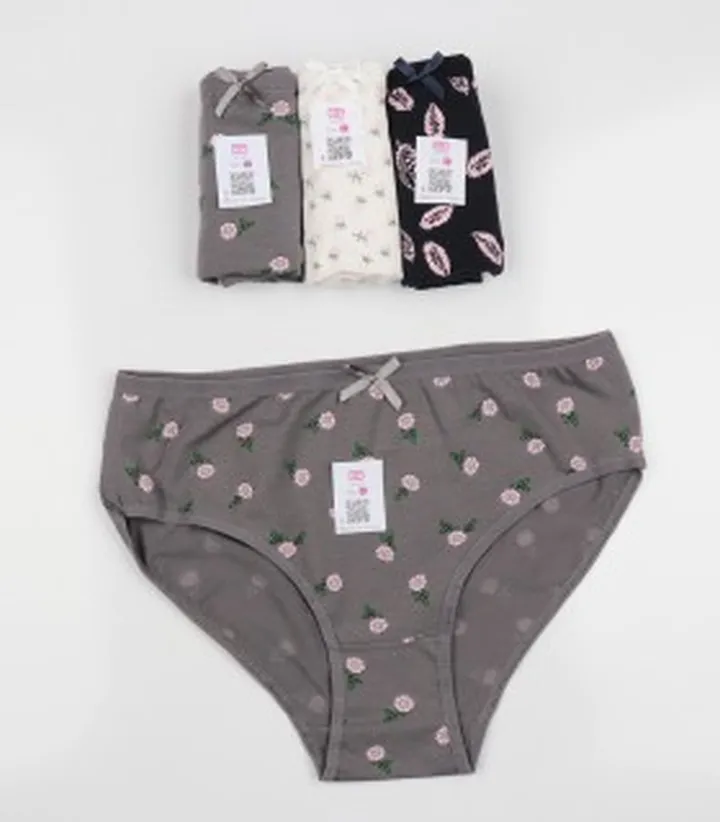 پک 3 عددی شورت نخی زنانه طرح دار کد 120530