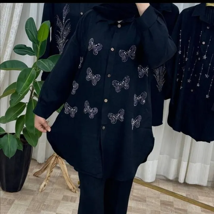  تونیک مانتویی نگین دار آیوا 