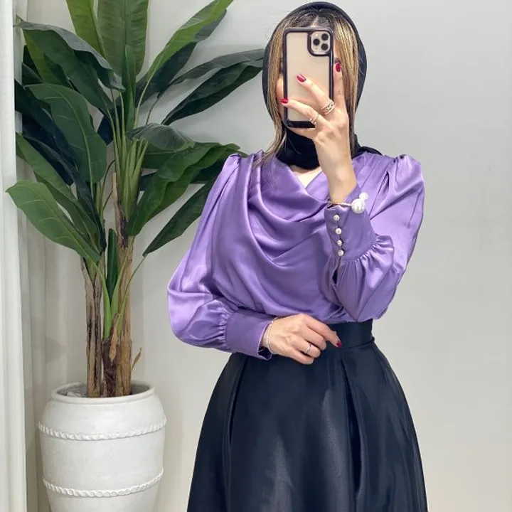 شومیز ساتن سیلک رونیز ۳۲۱۰