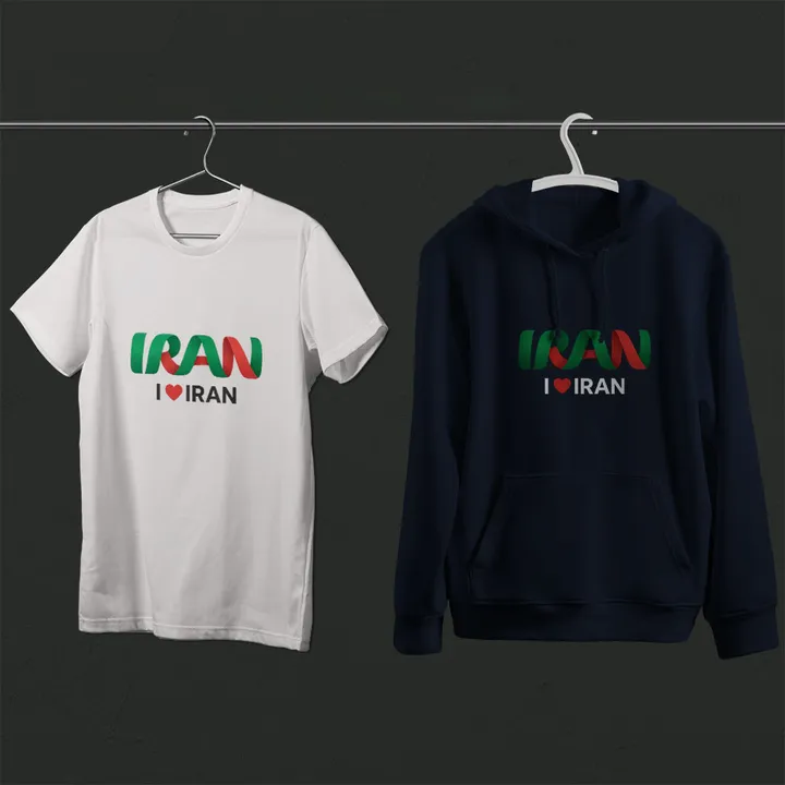 هواداری ایران طرح 4 (تیشرت ، هودی ، دورس)(رنگبندی)