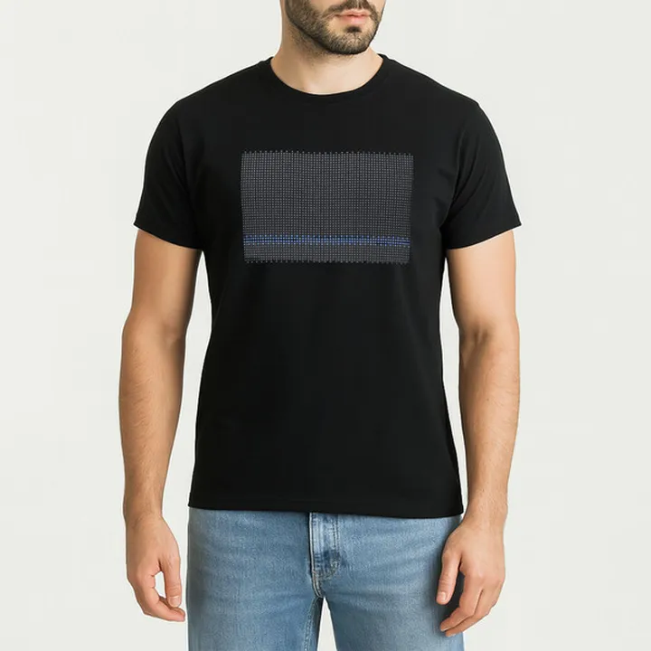 تی شرت آستین کوتاه مردانه باینت مدل 554-4 رنگ مشکی