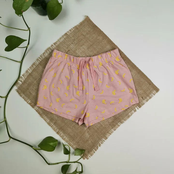 شلوارک نوزادی دخترانه برند pepperts طرح موز کمربند دار صورتی کمرنگ رنگ – 8-10 سال