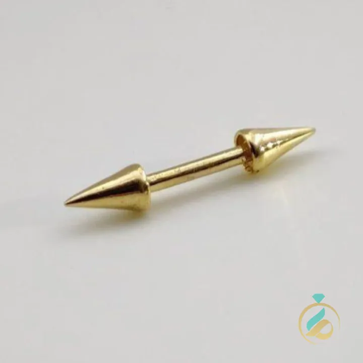 پیرسینگ طلای گوش نیزه ای