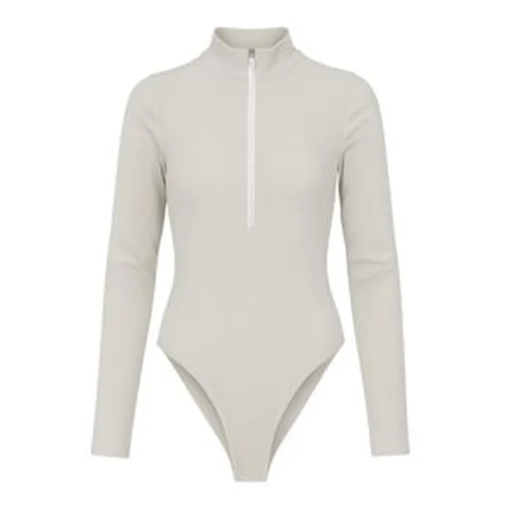 بادی آستین بلند زنانه کد M5243 رنگ طوسی