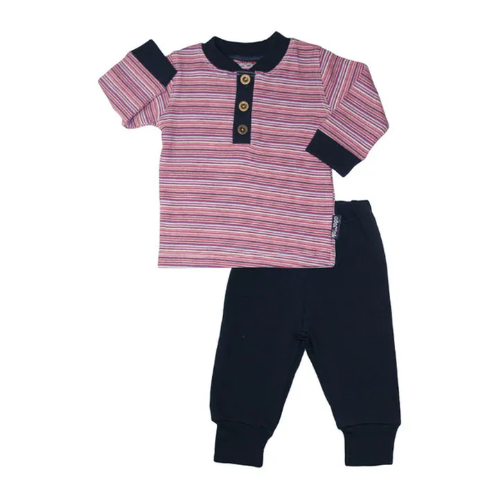 ست تی شرت آستین بلند و شلوار نوزادی آدمککد 111201