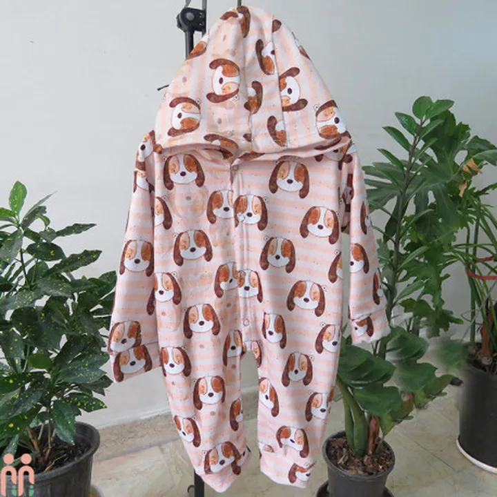 سرهمی کلاهدار مخمل دورو نوزاد و کودک...