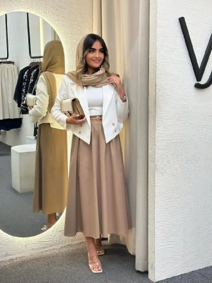 کت و دامن زنانه و دخترانه شیک کرپ مازراتی