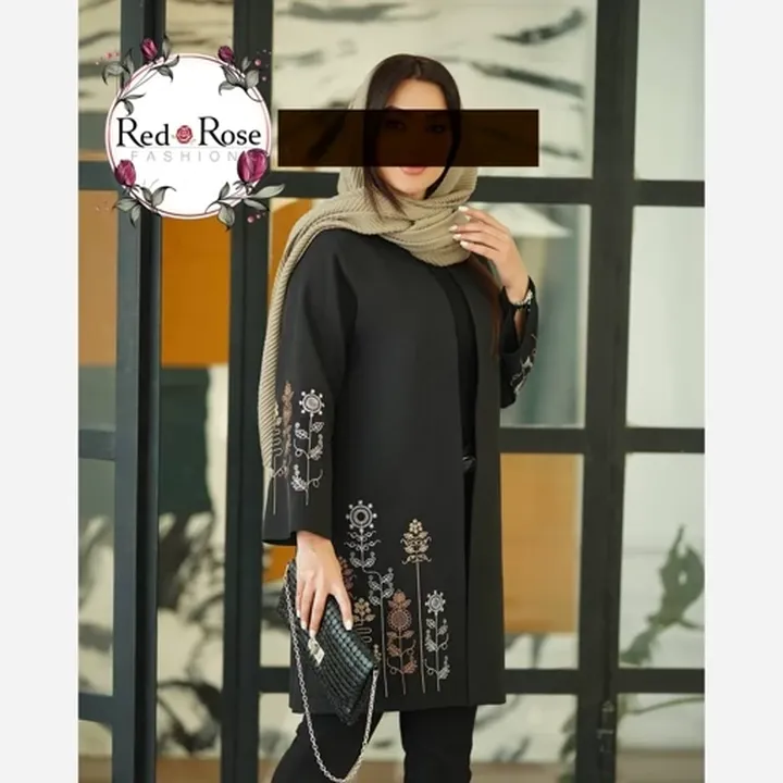 مانتو کتی گلدوزی هاله مازراتی زنانه دخترانه مناسب 40 تا 50