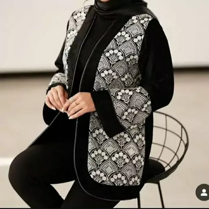 مانتو عیدانه مخمل خرجکارتافته حنانه 