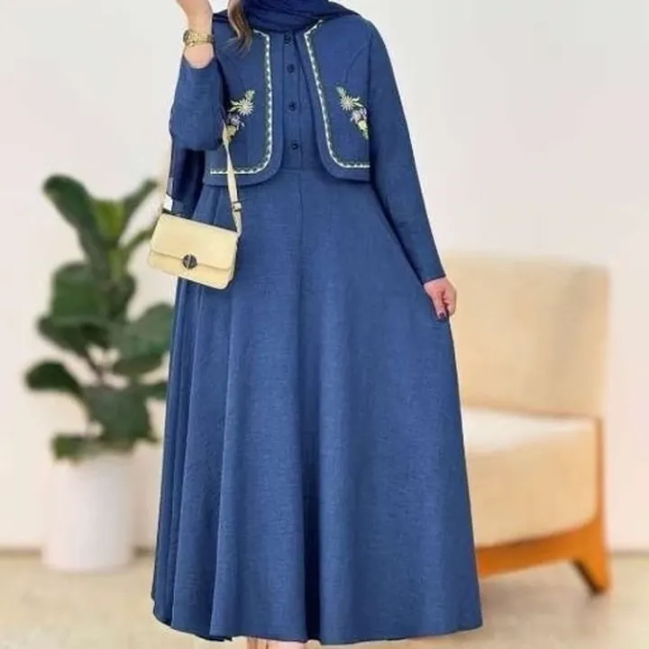 پیراهن زنانه مجلسی بیرونی ست ژیله و پیراهن شانتون تابستانه فری سایز 