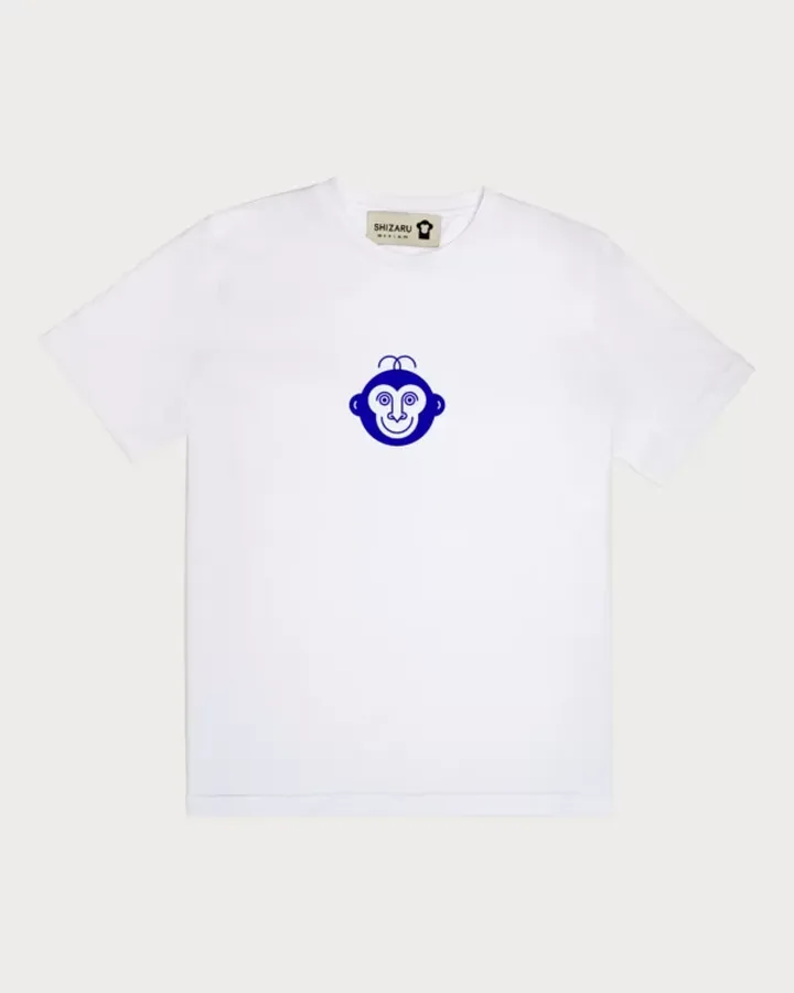 MEN BLUE MONKEY COTTON T-SHIRT