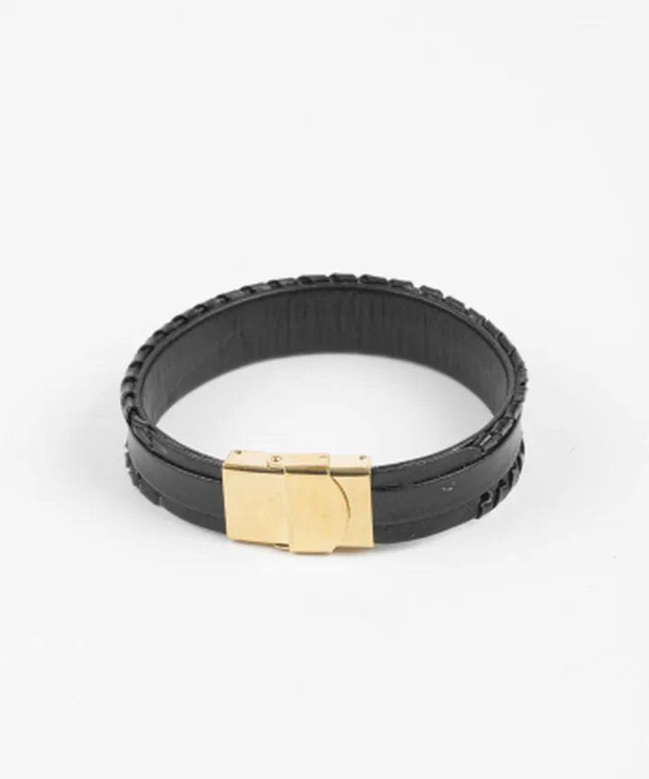 دستبند  چرم طبیعی بیسراک Bisrak  کدLeatherBracelet-419