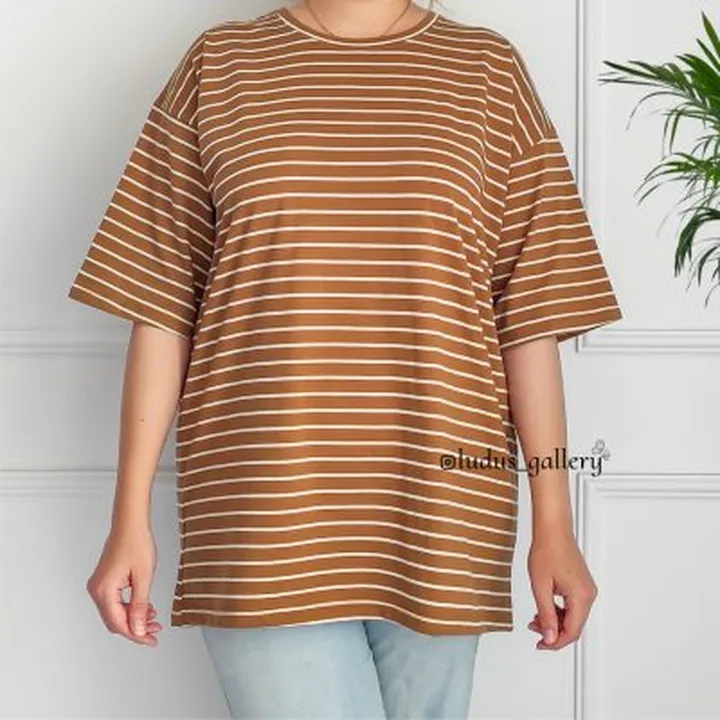 تیشرت لانگ زنانه راه راه کد TSH27