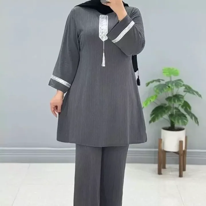 مانتو شلوار کریشه مدل محی جنس کراش درجه یک 