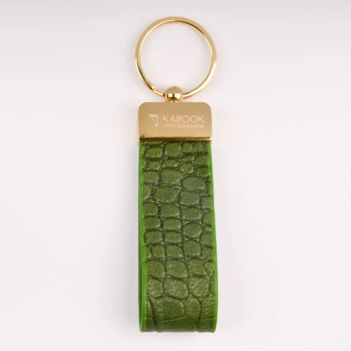 جاکلیدی چرم کروکودیل سبز