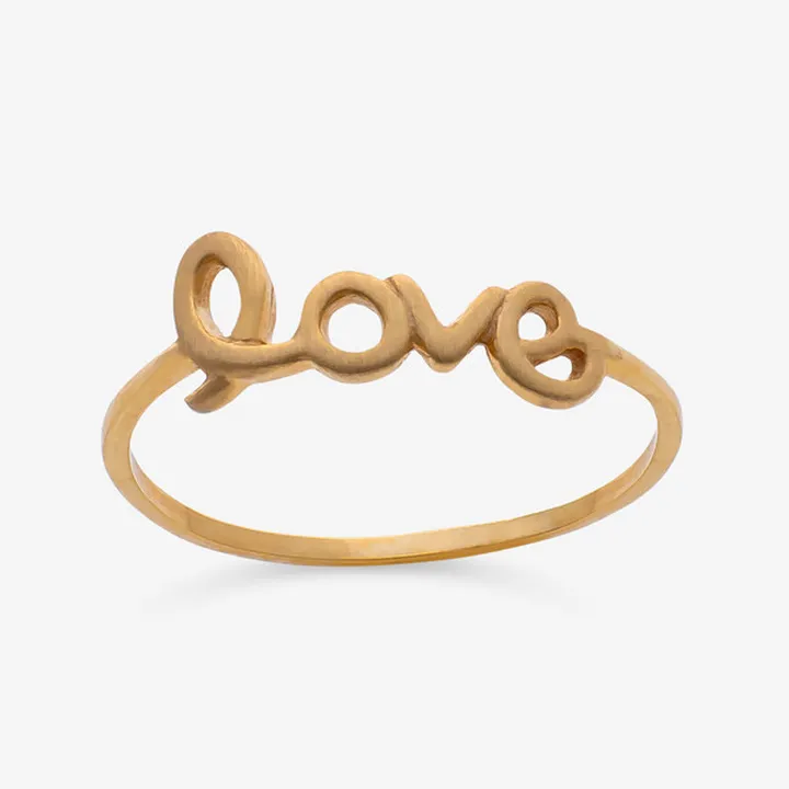 انگشتر طلا 18 عیار زنانه گلد گالری لیبرا مدل لاو س...