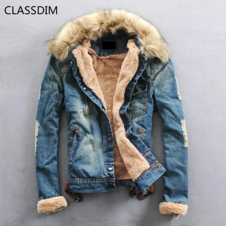 ژاکت جین خزدار کلاسدیم CLASSDIM Jean Jackets