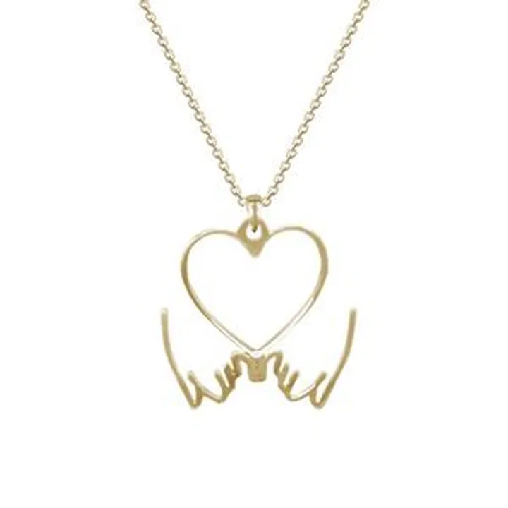 گردنبند نقره زنانه ژابیز مدل لاین آرت عشق