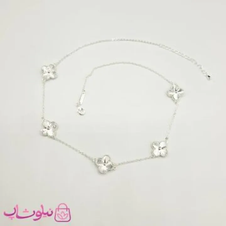 گردنبند زنانه ونکلیف فول آبکاری نقره کیفیت مستر کد 430