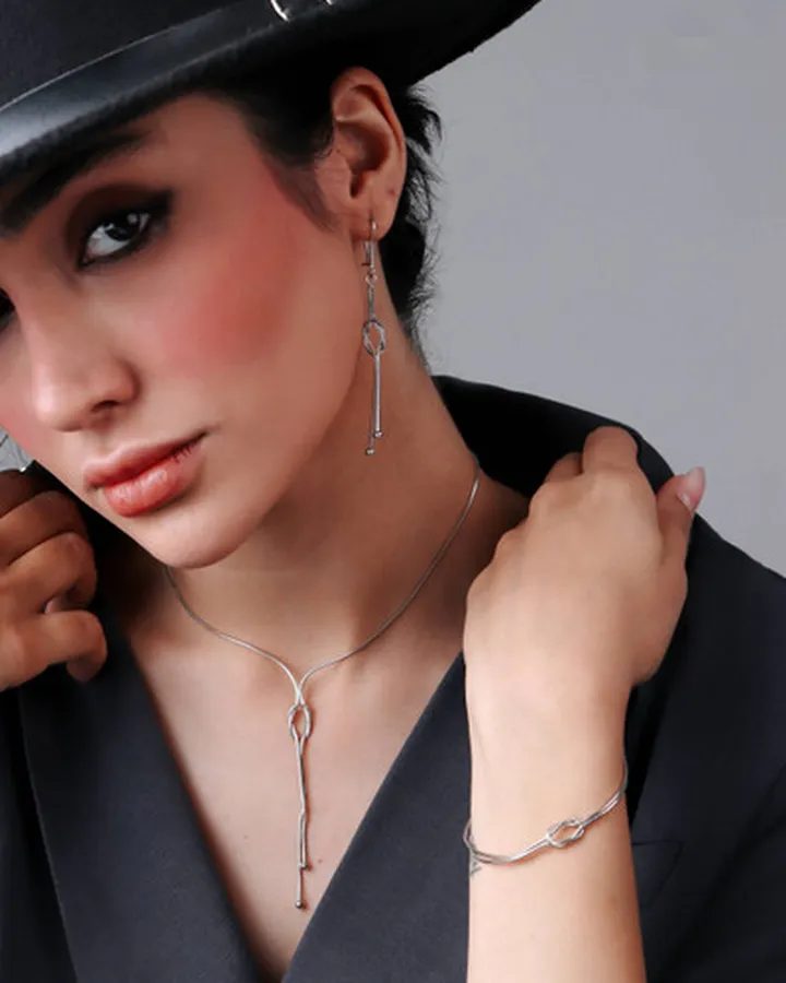 0418. ست نقره مدل گره