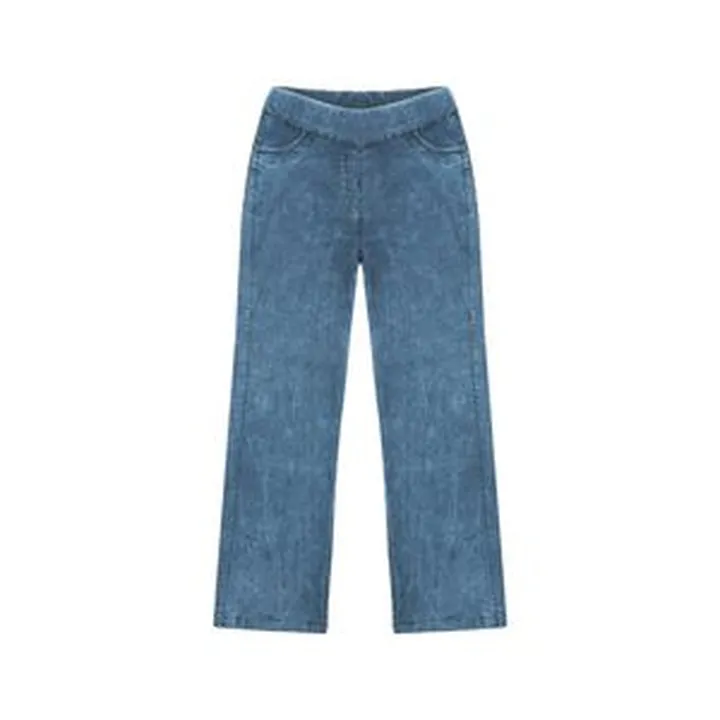 شلوار جین راسته زنانه مدلکشی رنگ آبی