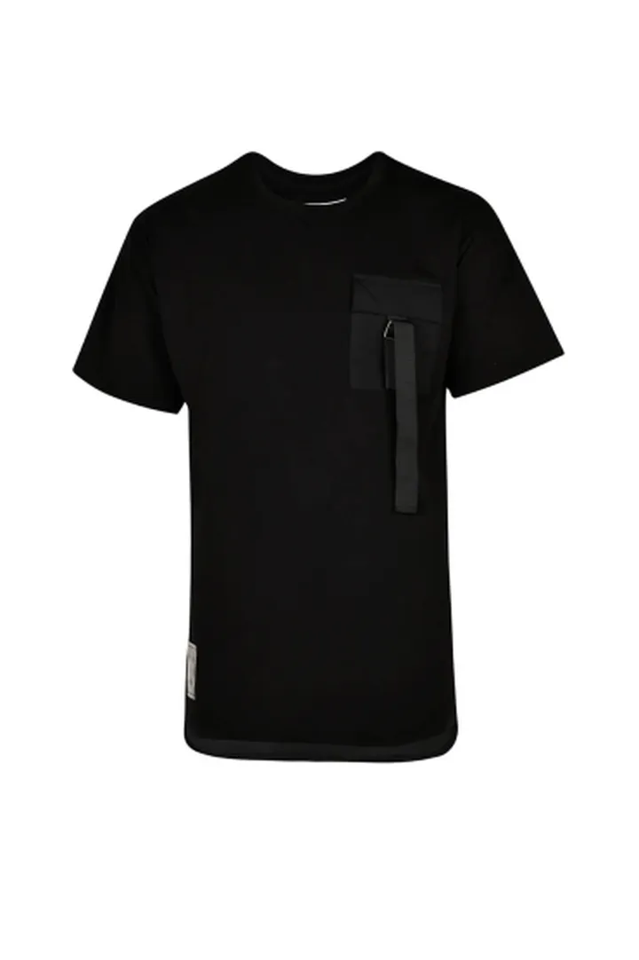 تی شرت یقه گرد آستین کوتاه جیب و دمپا پوپلین