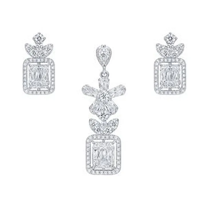 نیم ست نقره زنانه جی تی ای مدل G_208