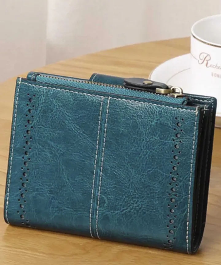 کیف پول زنانه چرمی تاشو IOS Aiguoshi Cowhide women's folding wallet 2045