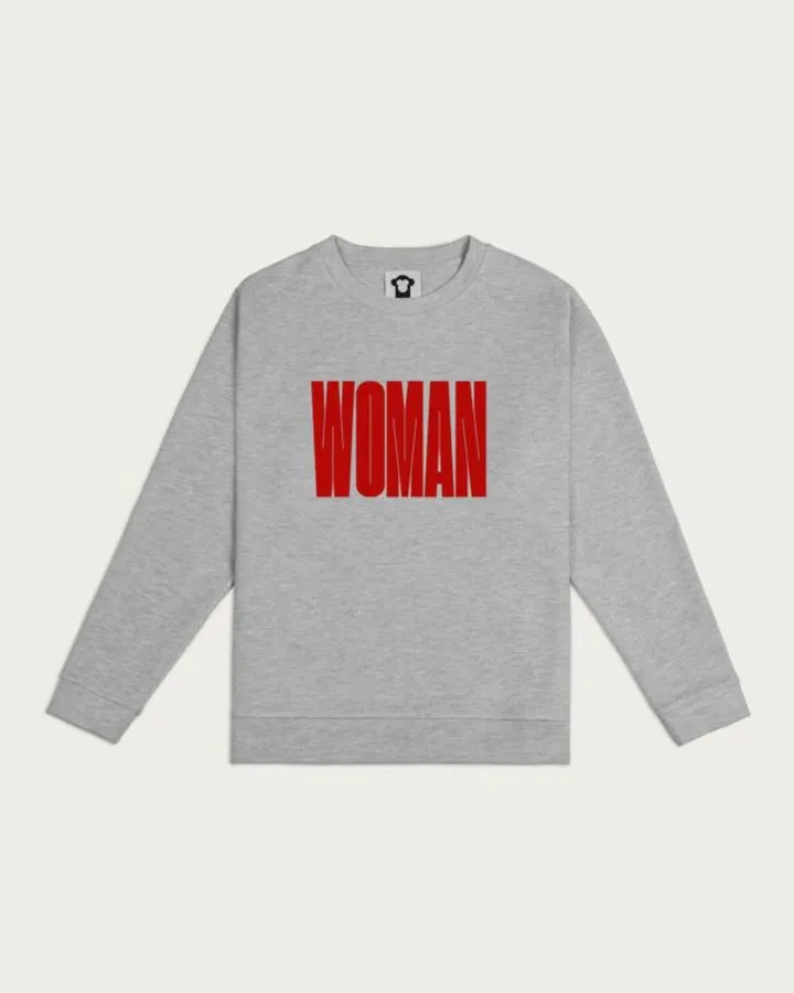 WOMEN RED WOMAN COTTON SWEATER