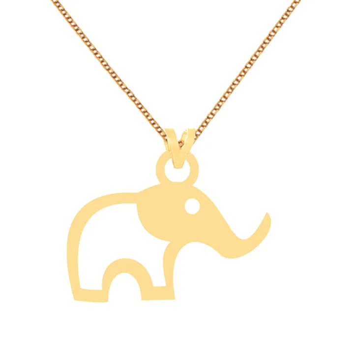 گردنبند طلا 18 عیار زنانه کرابو طرح فیل مدل Kr7073...