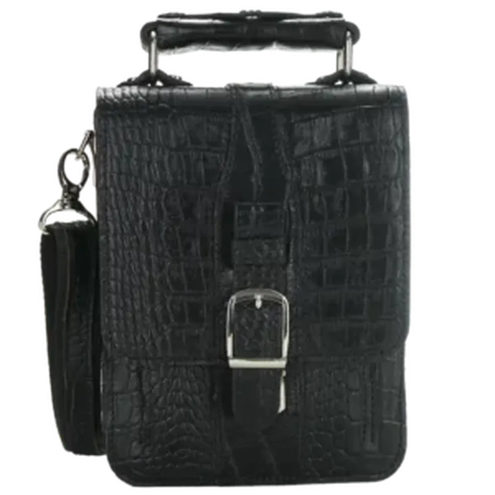 کیف دوشی مردانه چرم طبیعی مدل هیوا کد 2570