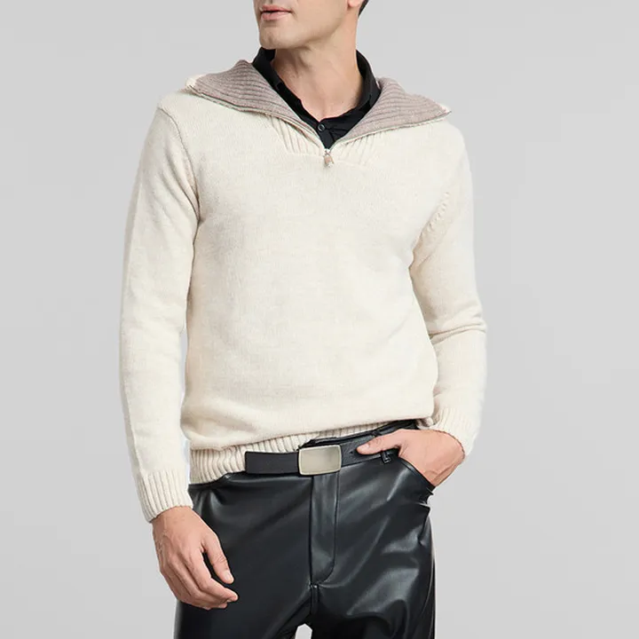 پلیور یقه برگردان مردانه مدل 820033031 طرح ترندیول