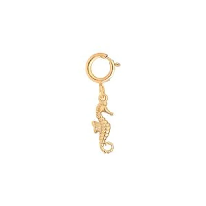 آویز گردنبند طلا 18 عیار زنانه ماوی گالری طرح اسب دریایی