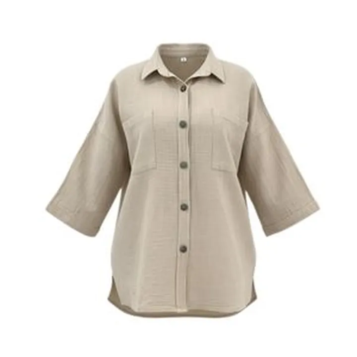 شومیز آستین سه ربع یقه برگردان زنانه مدل P1173