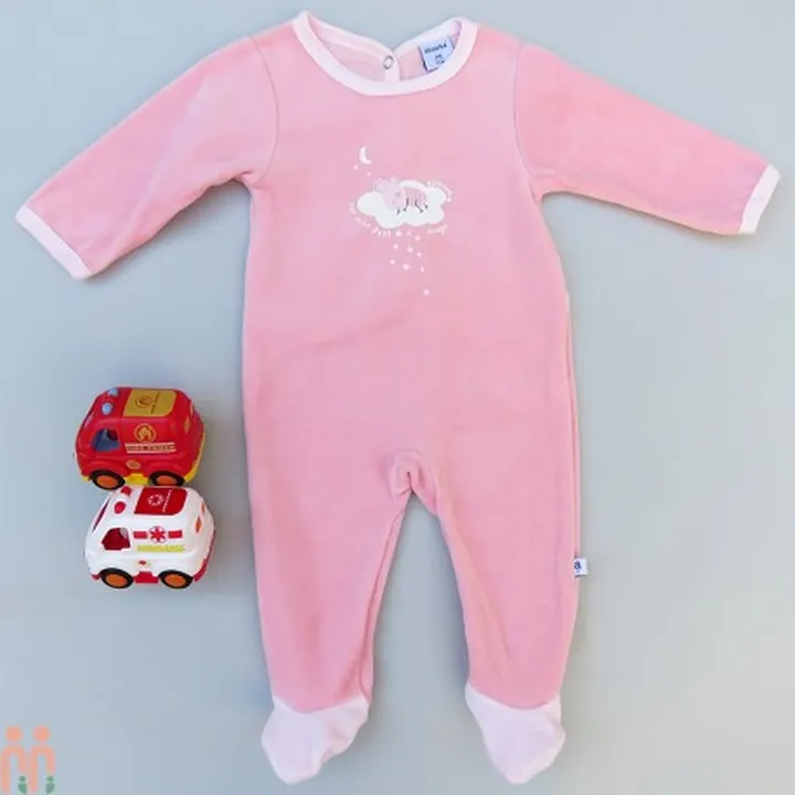 لباس سرهمی دخترانه نوزاد 3 ماه گرم مخملی...