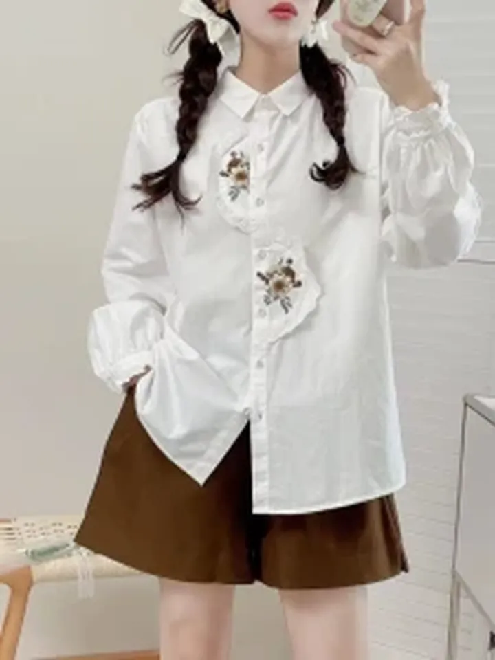 شومیز گلدوزی زنانه کد 418054