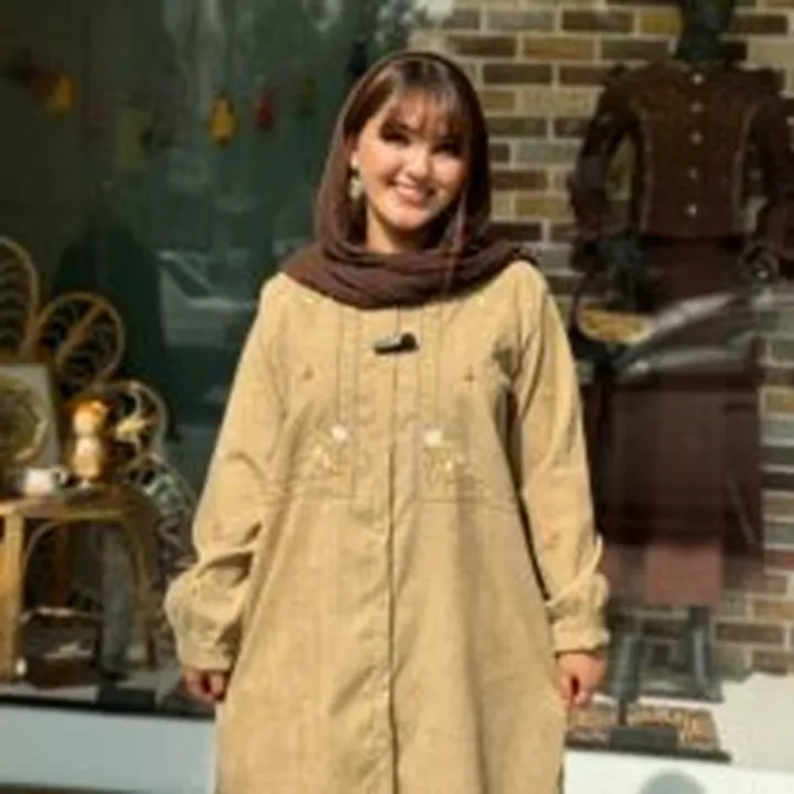 مانتو آوا کبریتی کرم نسکافه ای