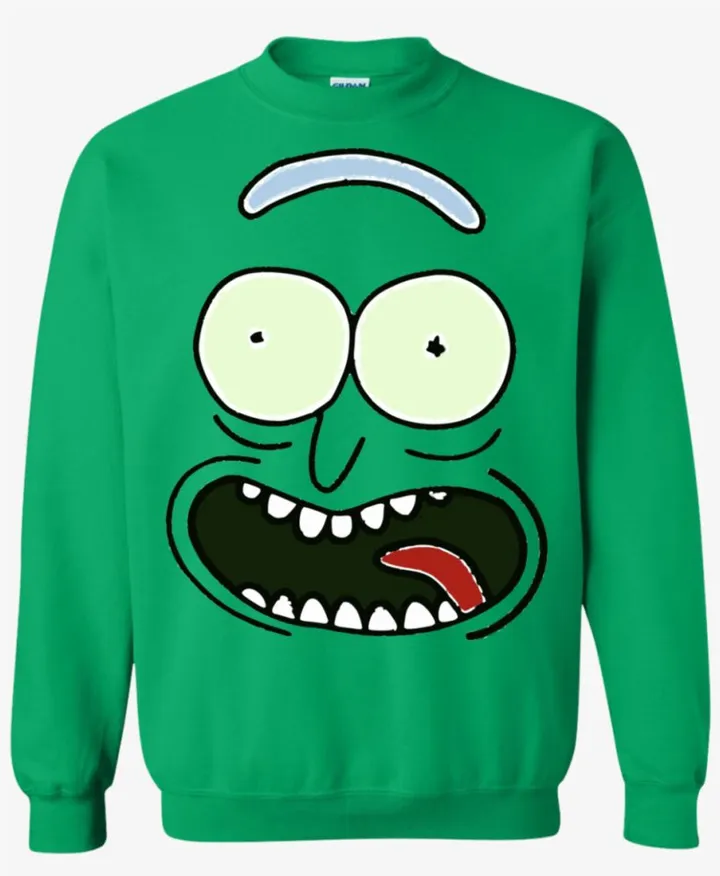 سویشرت طرح ریک و مورتی | Pickle Rick Face Men’s sweatshirt