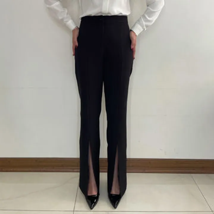 شلوار زنانه چاکدار مشکی سالیان (Salian)