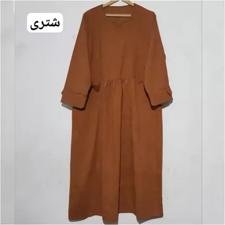 کفتان کبریتی پاییزه زنانه سایزبزرگ   فری سایز مناسب 48 الی 56  پارچه کبریتی ریز دارای بند کمر  2 جیب کا�ربردی در جلو