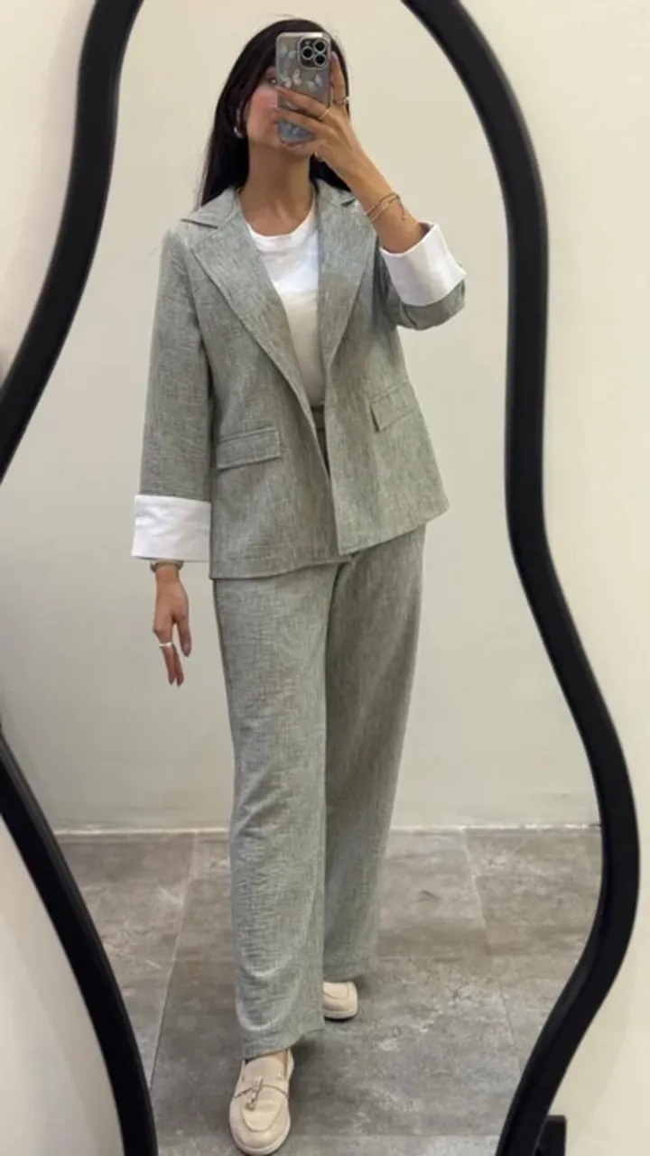 کت شلوار فوژان سبز