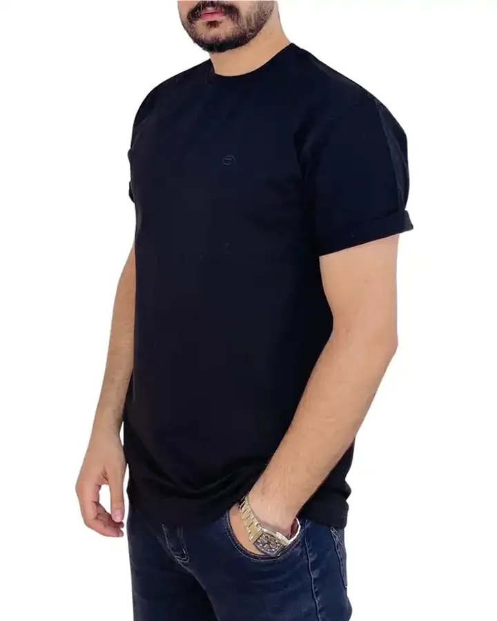 تی شرت مردانه بیسیک مشکی دیورسو Diverso کد 4651